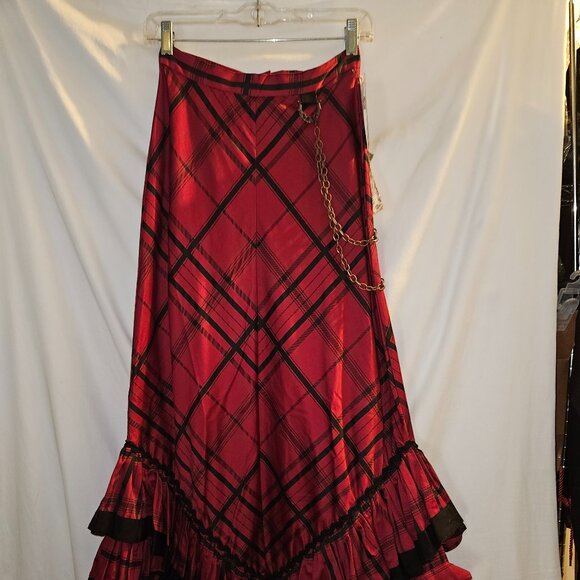 NWT Vintage Lip Service Steampunk Victorian Skirt SMALL Plaid - Picture 5 of 15